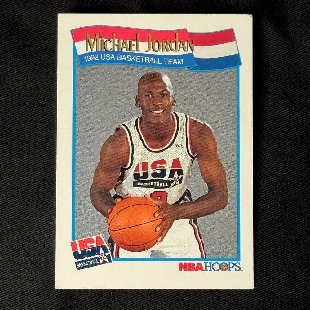 Michael Jordan as part of the 1992 USA Basketball "Dream Team" trading card
